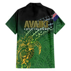 Cook Islands Rugby Kuki Avaiki Family Matching Puletasi and Hawaiian Shirt Tribal Turtle - Aussie Hoodie
