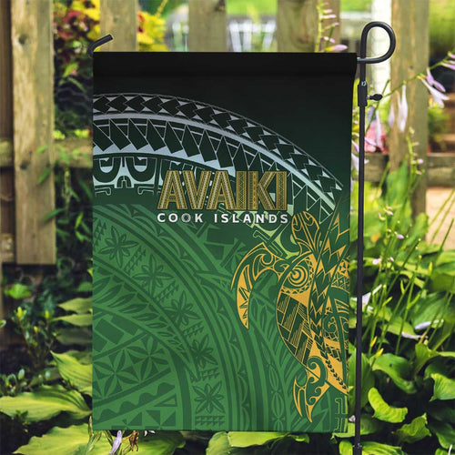 Cook Islands Rugby Kuki Avaiki Garden Flag Tribal Turtle - Aussie Hoodie