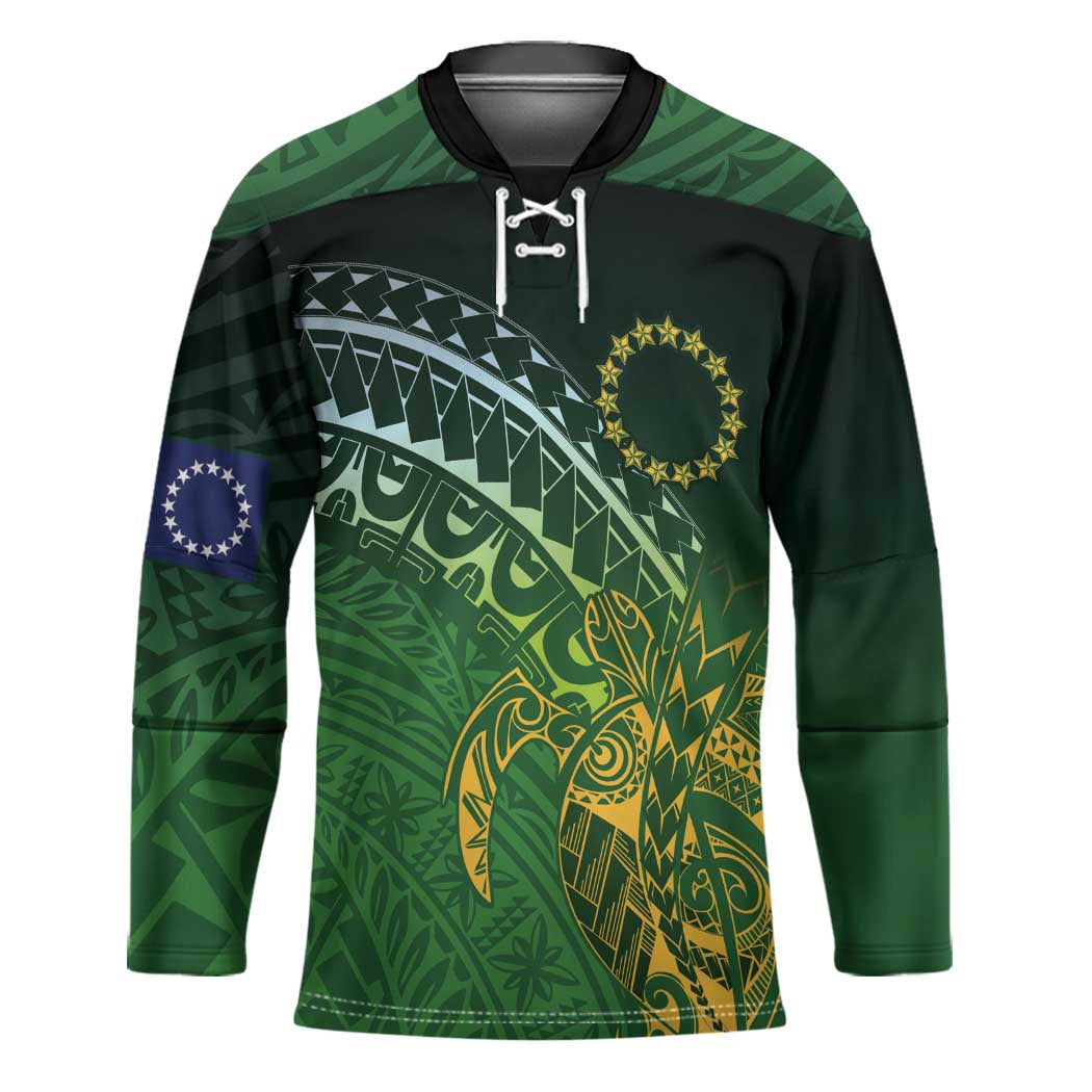 Cook Islands Rugby Kuki Avaiki Hockey Jersey Tribal Turtle - Aussie Hoodie