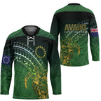 Cook Islands Rugby Kuki Avaiki Hockey Jersey Tribal Turtle - Aussie Hoodie