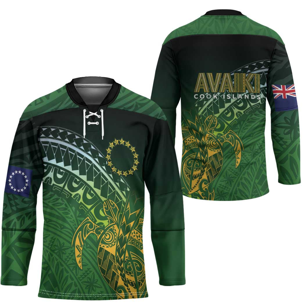 Cook Islands Rugby Kuki Avaiki Hockey Jersey Tribal Turtle - Aussie Hoodie