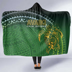 Cook Islands Rugby Kuki Avaiki Hooded Blanket Tribal Turtle - Aussie Hoodie
