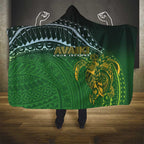 Cook Islands Rugby Kuki Avaiki Hooded Blanket Tribal Turtle - Aussie Hoodie