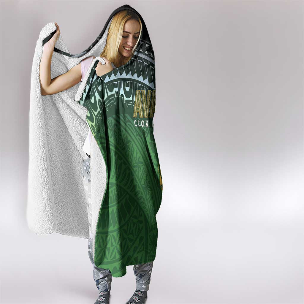 Cook Islands Rugby Kuki Avaiki Hooded Blanket Tribal Turtle - Aussie Hoodie