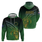 Cook Islands Rugby Kuki Avaiki Hoodie Tribal Turtle - Aussie Hoodie