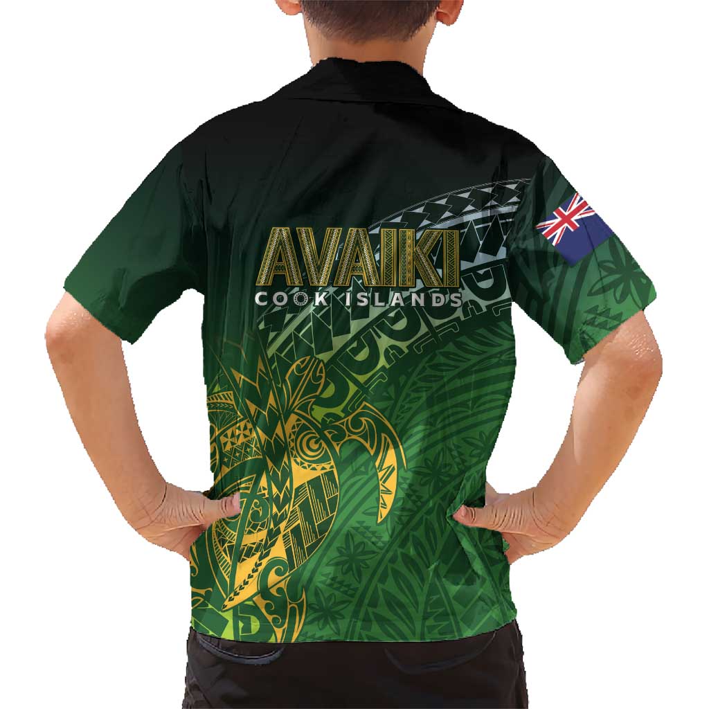 Cook Islands Rugby Kuki Avaiki Kid Hawaiian Shirt Tribal Turtle - Aussie Hoodie