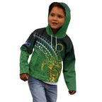 Cook Islands Rugby Kuki Avaiki Kid Hoodie Tribal Turtle - Aussie Hoodie
