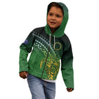 Cook Islands Rugby Kuki Avaiki Kid Hoodie Tribal Turtle - Aussie Hoodie