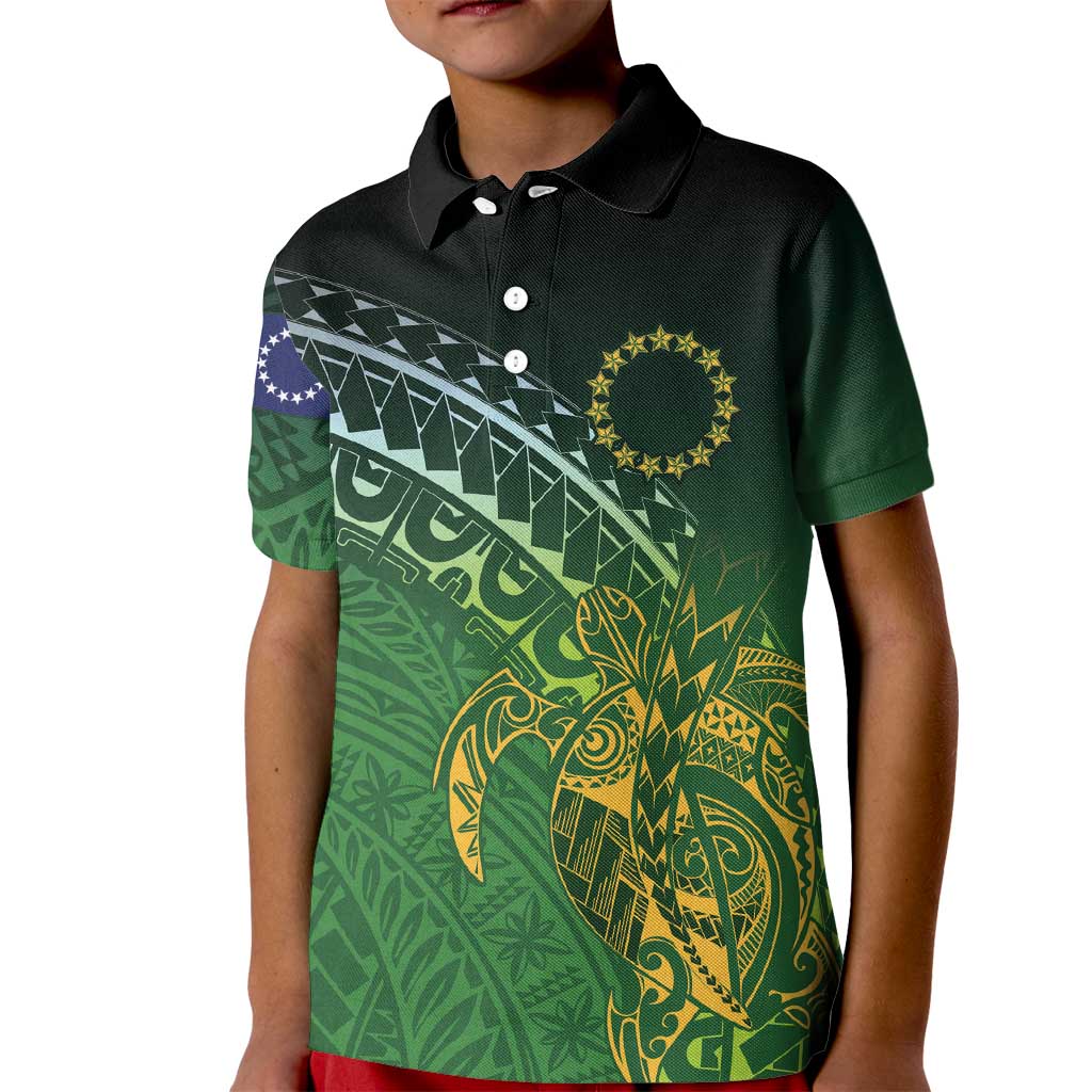 Cook Islands Rugby Kuki Avaiki Kid Polo Shirt Tribal Turtle - Aussie Hoodie