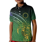 Cook Islands Rugby Kuki Avaiki Kid Polo Shirt Tribal Turtle - Aussie Hoodie