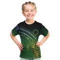Cook Islands Rugby Kuki Avaiki Kid T Shirt Tribal Turtle - Aussie Hoodie
