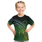 Cook Islands Rugby Kuki Avaiki Kid T Shirt Tribal Turtle - Aussie Hoodie