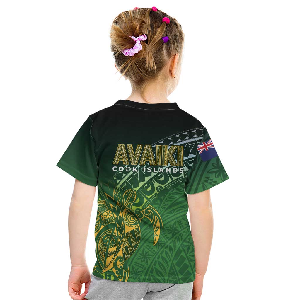 Cook Islands Rugby Kuki Avaiki Kid T Shirt Tribal Turtle - Aussie Hoodie