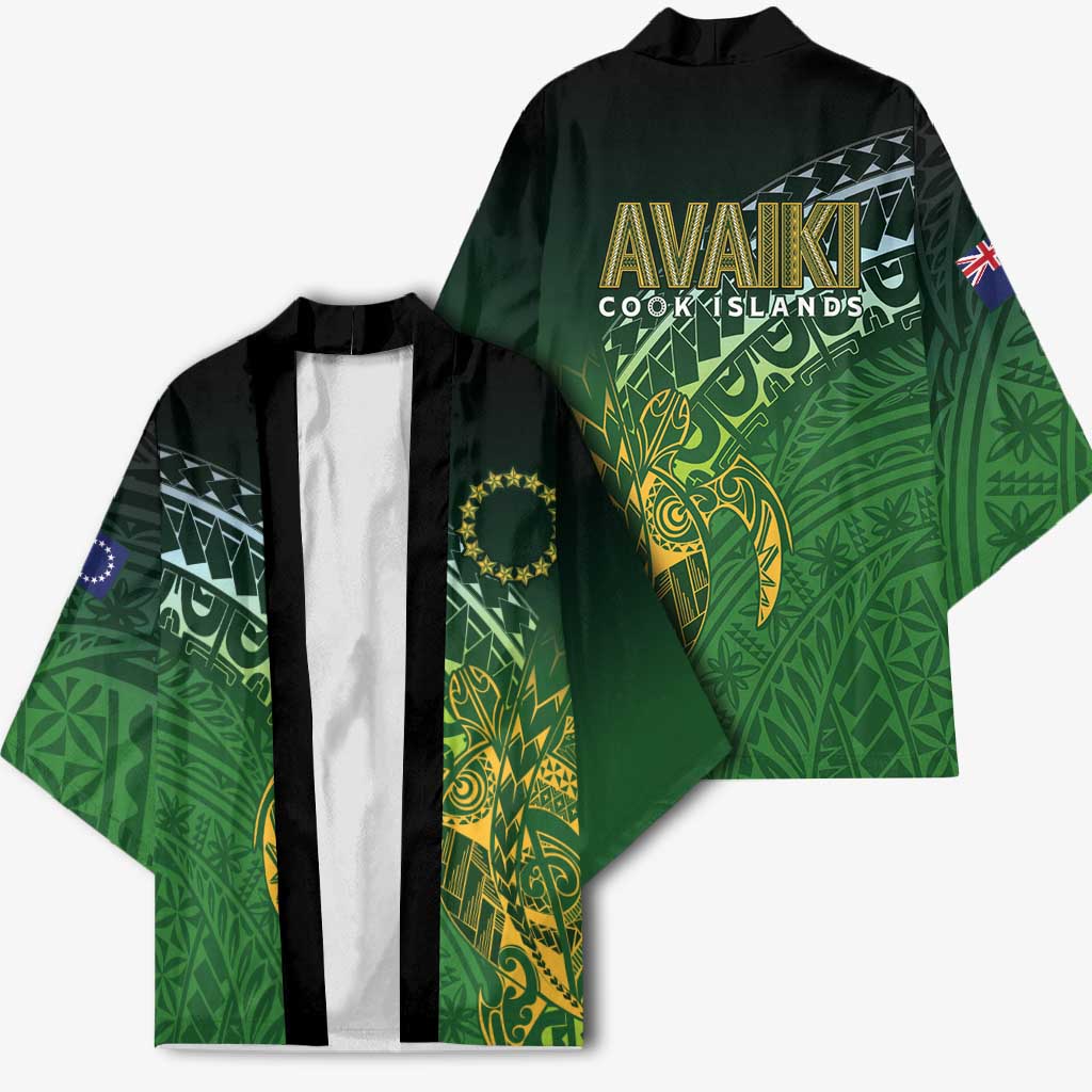 Cook Islands Rugby Kuki Avaiki Kimono Tribal Turtle - Aussie Hoodie