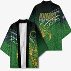 Cook Islands Rugby Kuki Avaiki Kimono Tribal Turtle - Aussie Hoodie