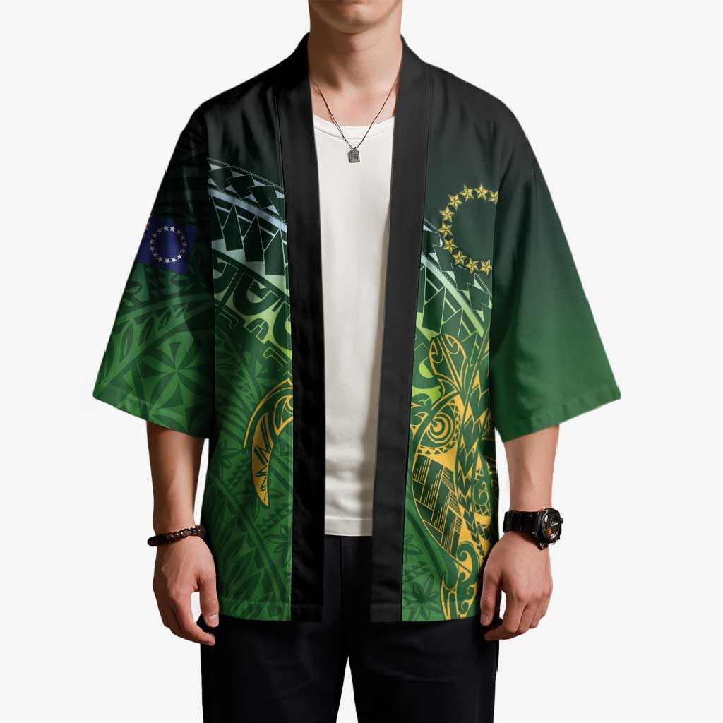 Cook Islands Rugby Kuki Avaiki Kimono Tribal Turtle - Aussie Hoodie