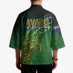 Cook Islands Rugby Kuki Avaiki Kimono Tribal Turtle - Aussie Hoodie