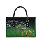 Cook Islands Rugby Kuki Avaiki Leather Bag Tribal Turtle - Aussie Hoodie