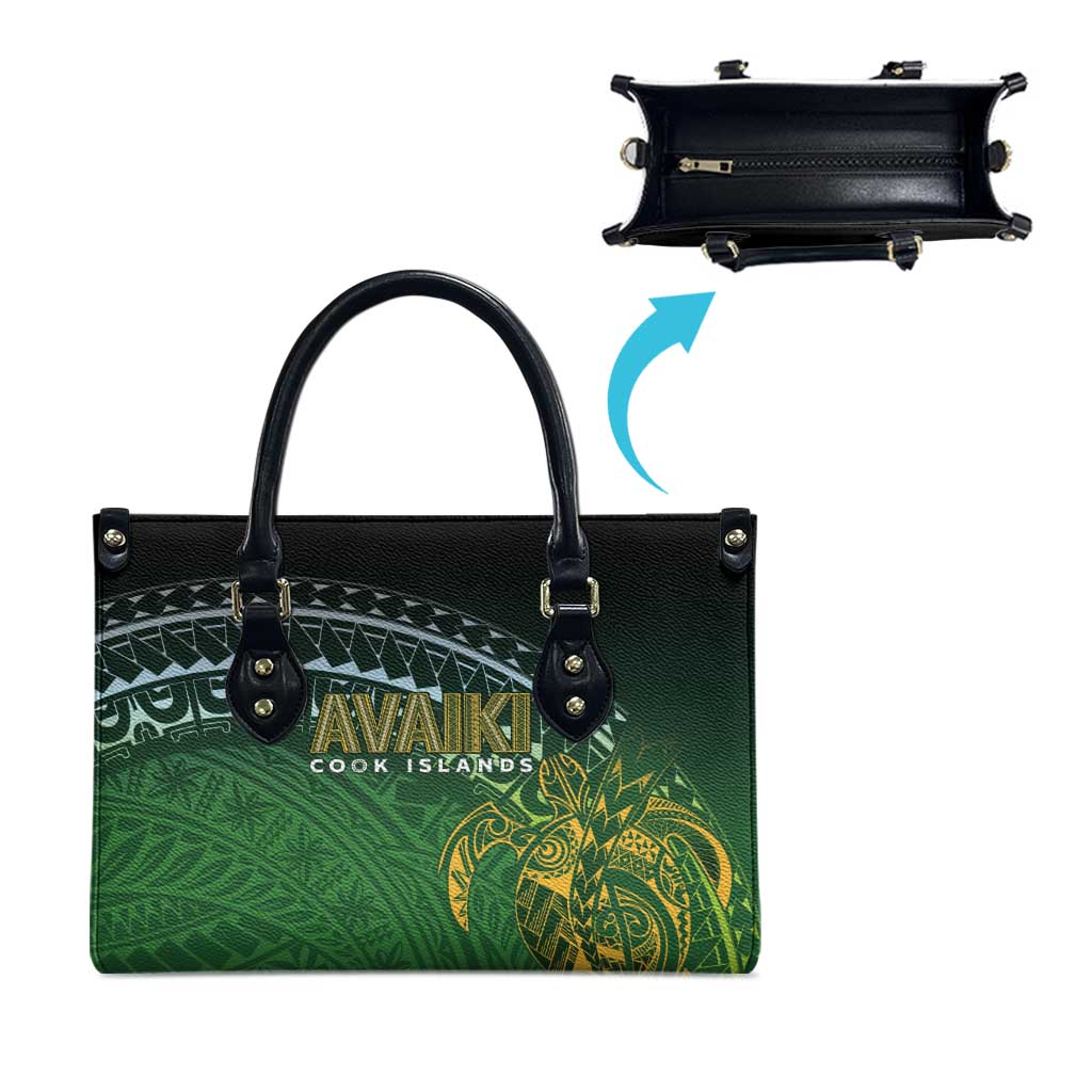 Cook Islands Rugby Kuki Avaiki Leather Bag Tribal Turtle - Aussie Hoodie