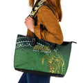 Cook Islands Rugby Kuki Avaiki Leather Tote Bag Tribal Turtle - Aussie Hoodie