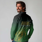 Cook Islands Rugby Kuki Avaiki Long Sleeve Polo Shirt Tribal Turtle - Aussie Hoodie
