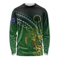 Cook Islands Rugby Kuki Avaiki Long Sleeve Shirt Tribal Turtle - Aussie Hoodie
