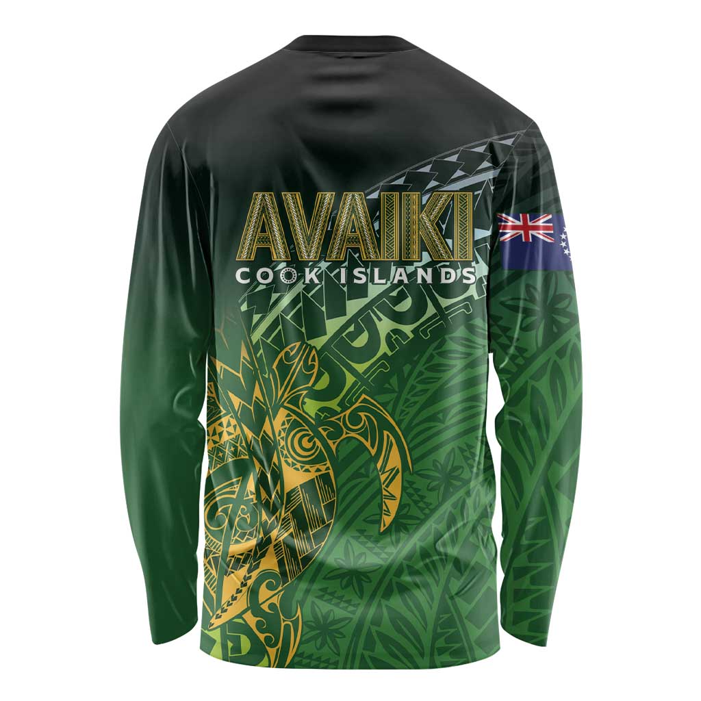 Cook Islands Rugby Kuki Avaiki Long Sleeve Shirt Tribal Turtle - Aussie Hoodie