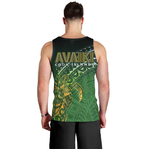 Cook Islands Rugby Kuki Avaiki Men Tank Top Tribal Turtle - Aussie Hoodie