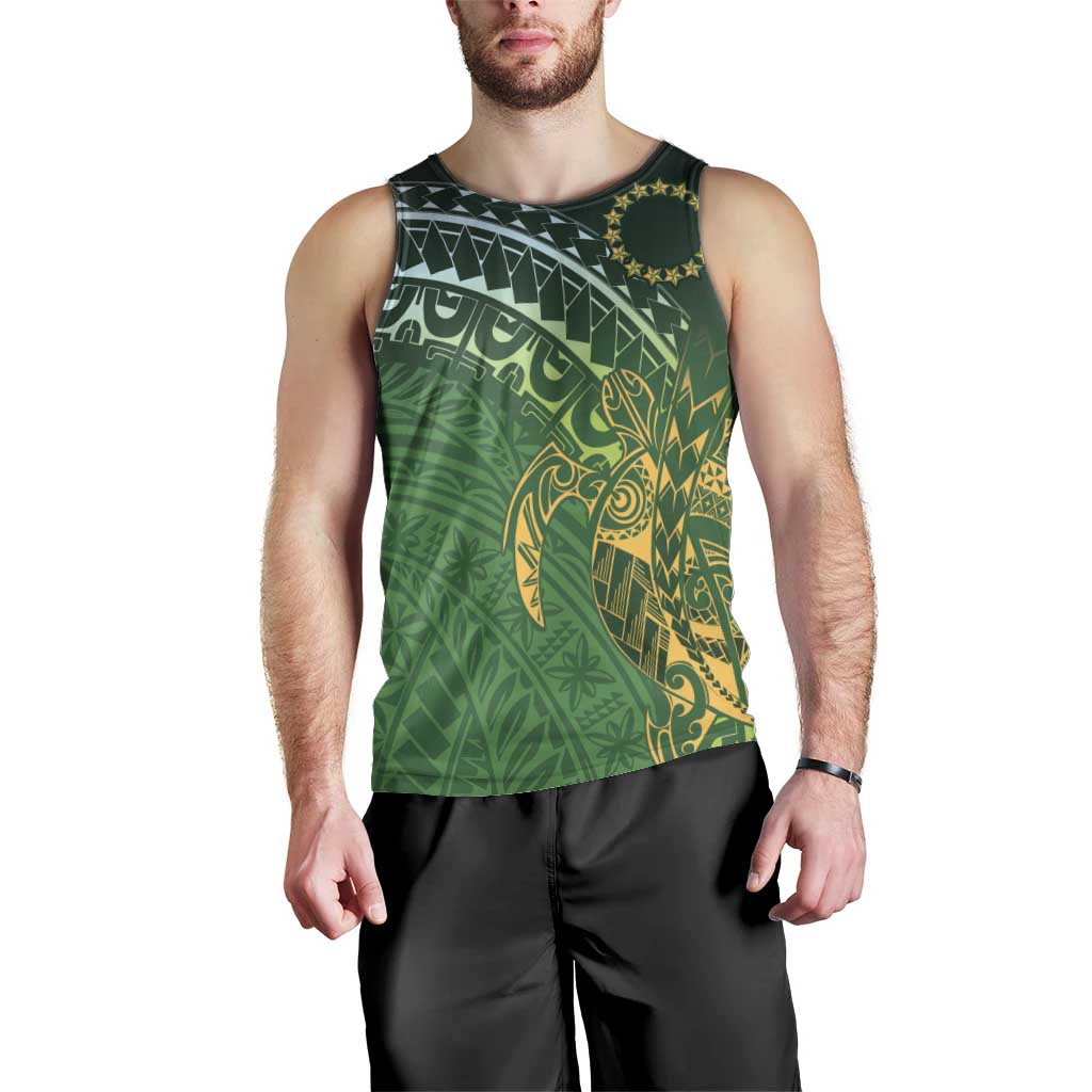 Cook Islands Rugby Kuki Avaiki Men Tank Top Tribal Turtle - Aussie Hoodie