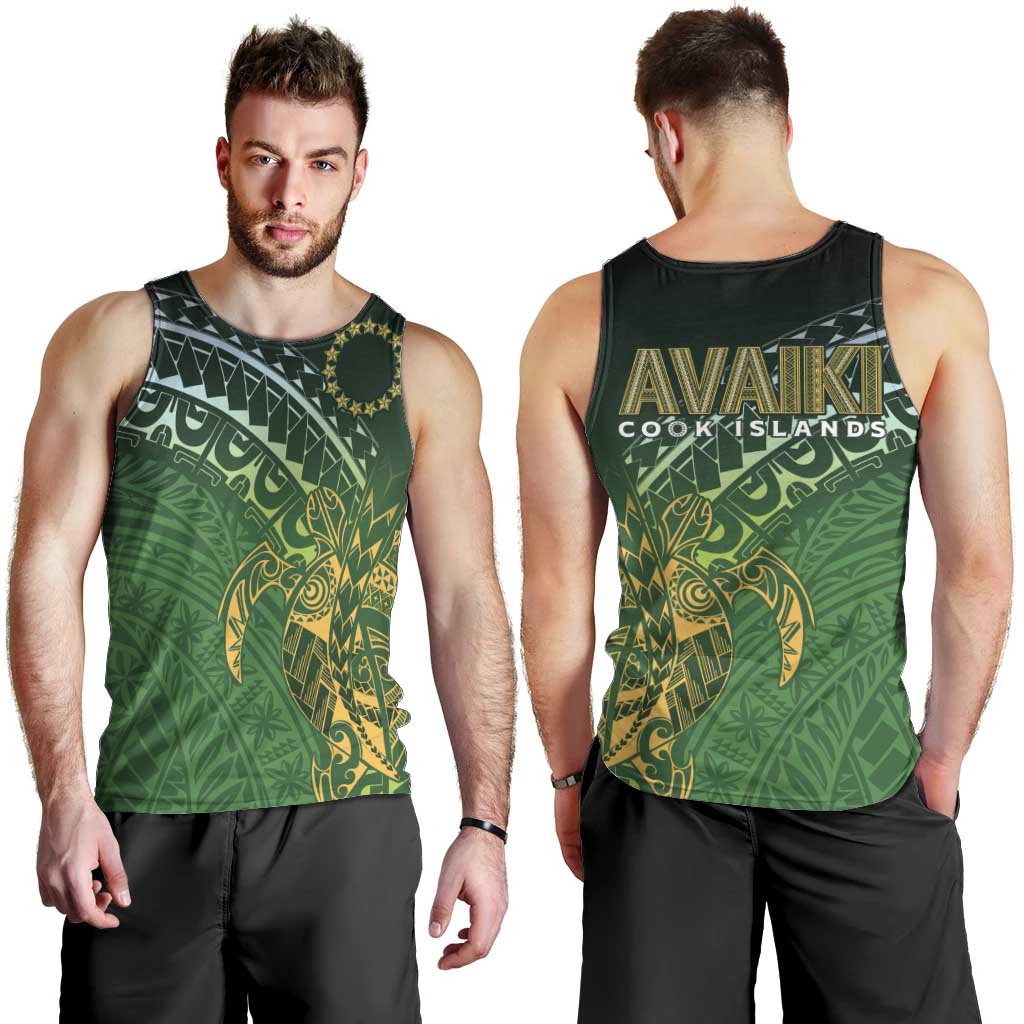 Cook Islands Rugby Kuki Avaiki Men Tank Top Tribal Turtle - Aussie Hoodie