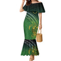 Cook Islands Rugby Kuki Avaiki Mermaid Dress Tribal Turtle - Aussie Hoodie
