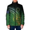 Cook Islands Rugby Kuki Avaiki Padded Jacket Tribal Turtle - Aussie Hoodie