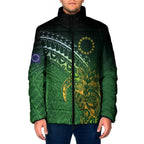 Cook Islands Rugby Kuki Avaiki Padded Jacket Tribal Turtle - Aussie Hoodie