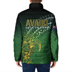 Cook Islands Rugby Kuki Avaiki Padded Jacket Tribal Turtle - Aussie Hoodie