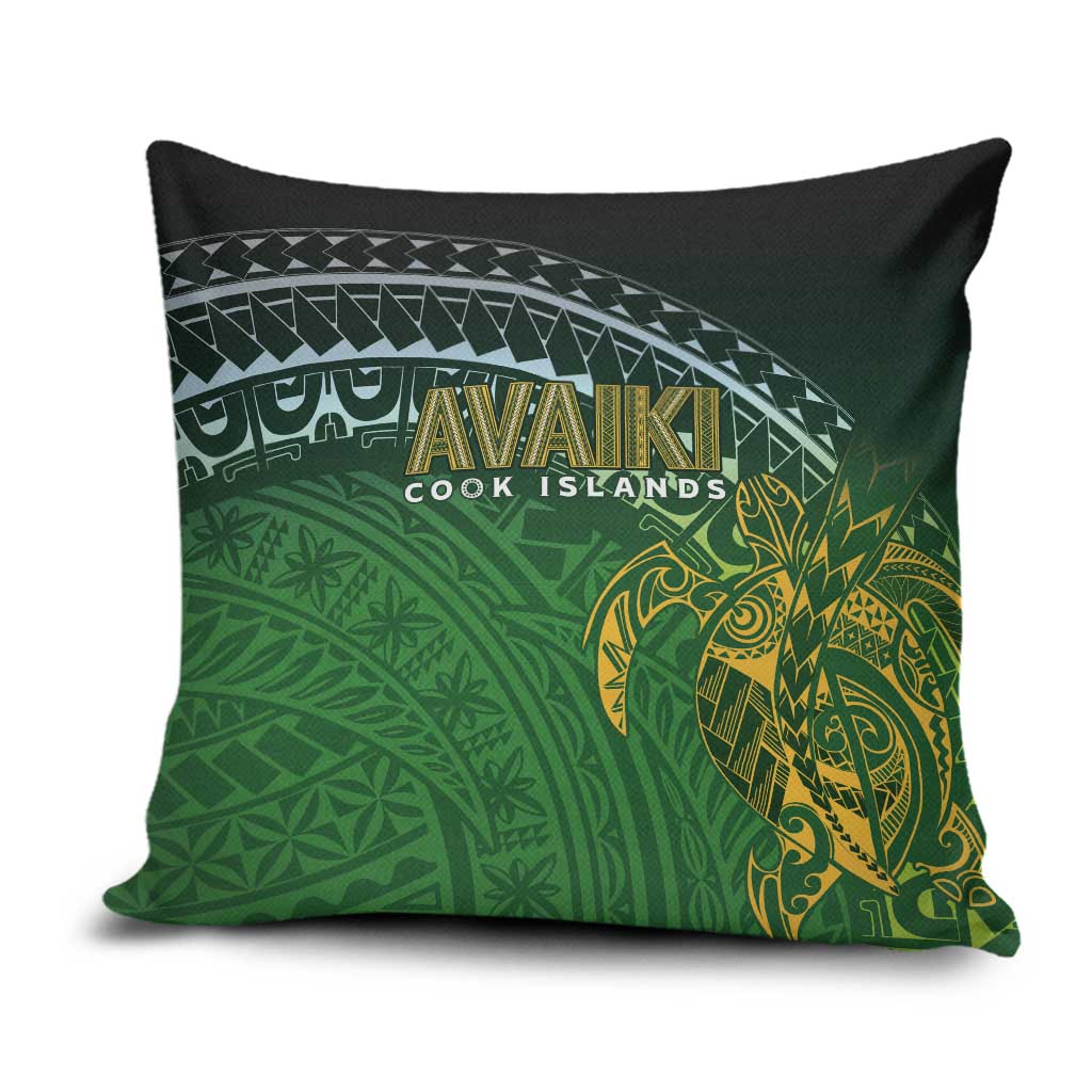 Cook Islands Rugby Kuki Avaiki Pillow Cover Tribal Turtle - Aussie Hoodie