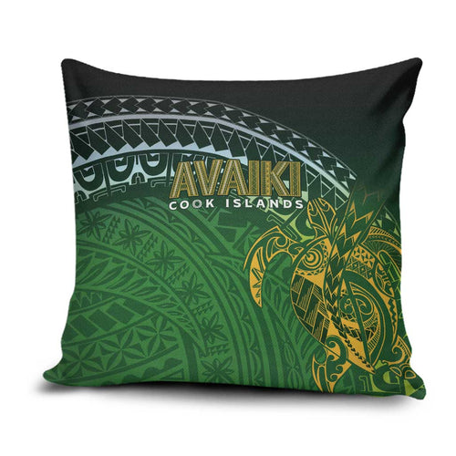 Cook Islands Rugby Kuki Avaiki Pillow Cover Tribal Turtle - Aussie Hoodie