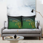 Cook Islands Rugby Kuki Avaiki Pillow Cover Tribal Turtle - Aussie Hoodie