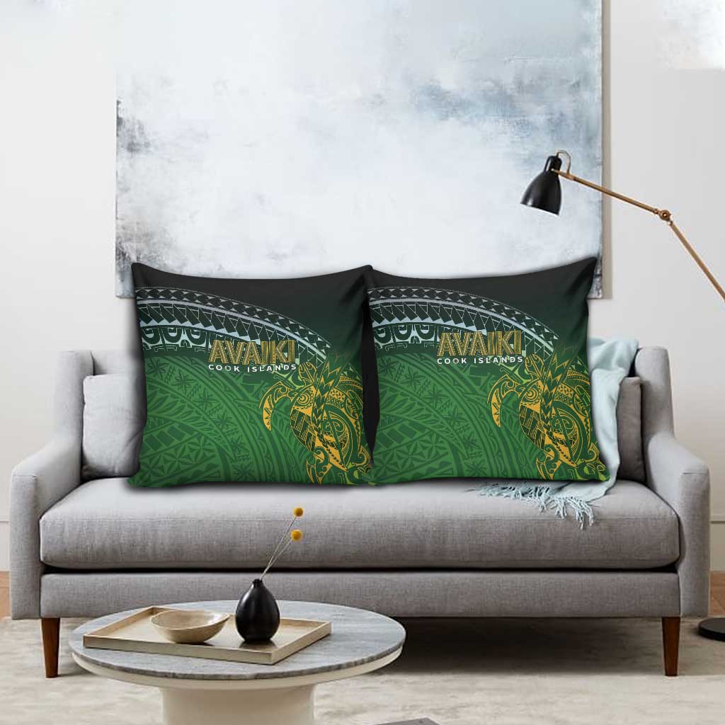 Cook Islands Rugby Kuki Avaiki Pillow Cover Tribal Turtle - Aussie Hoodie