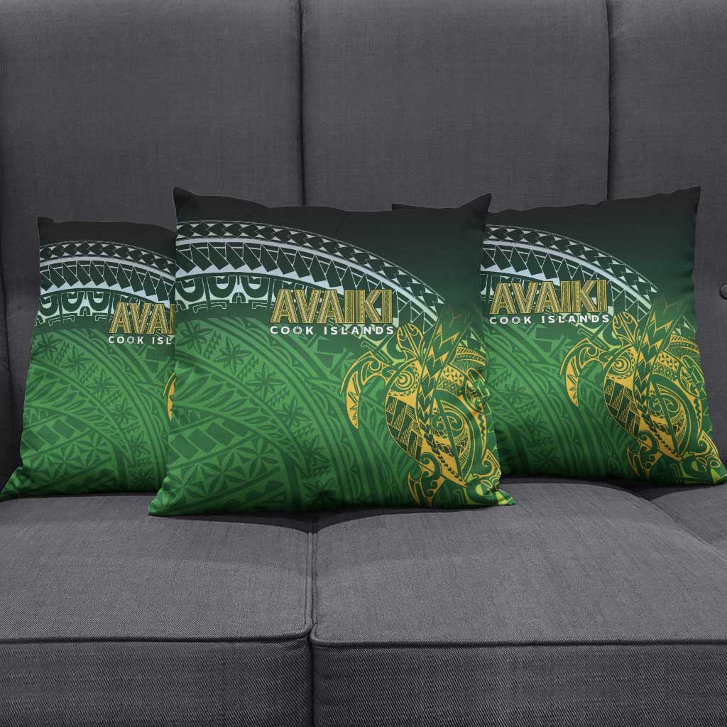 Cook Islands Rugby Kuki Avaiki Pillow Cover Tribal Turtle - Aussie Hoodie