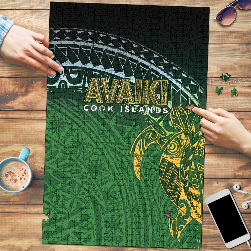 Cook Islands Rugby Kuki Avaiki Puzzle Tribal Turtle - Aussie Hoodie