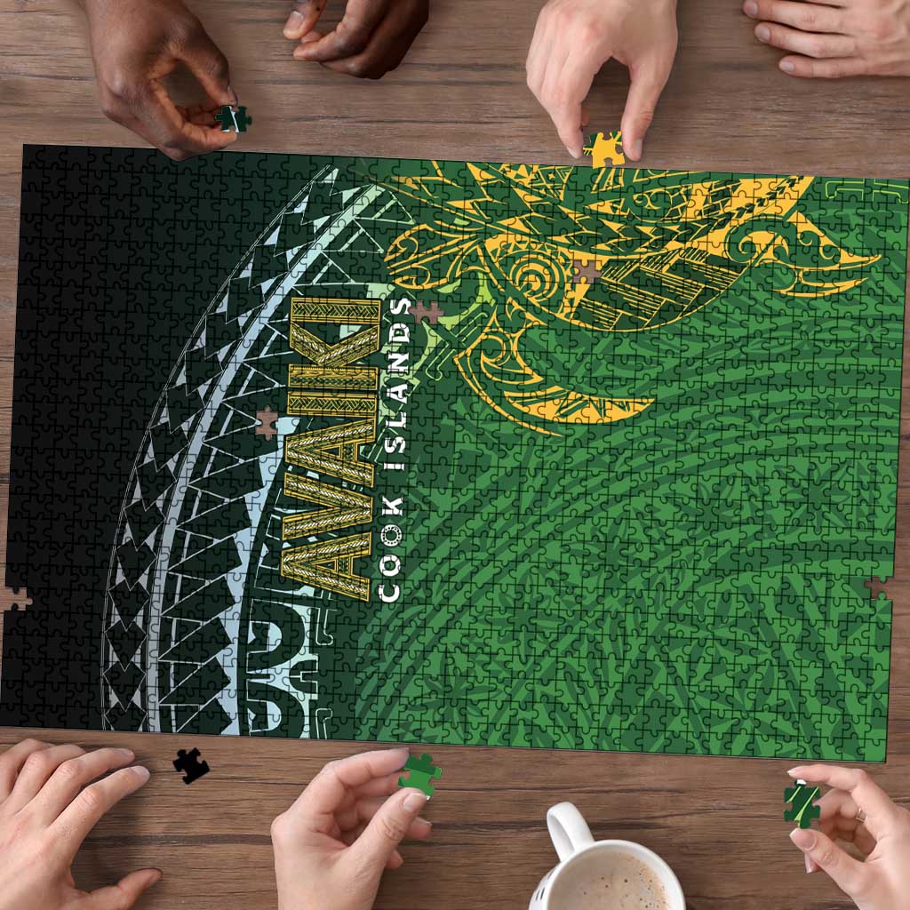 Cook Islands Rugby Kuki Avaiki Puzzle Tribal Turtle - Aussie Hoodie