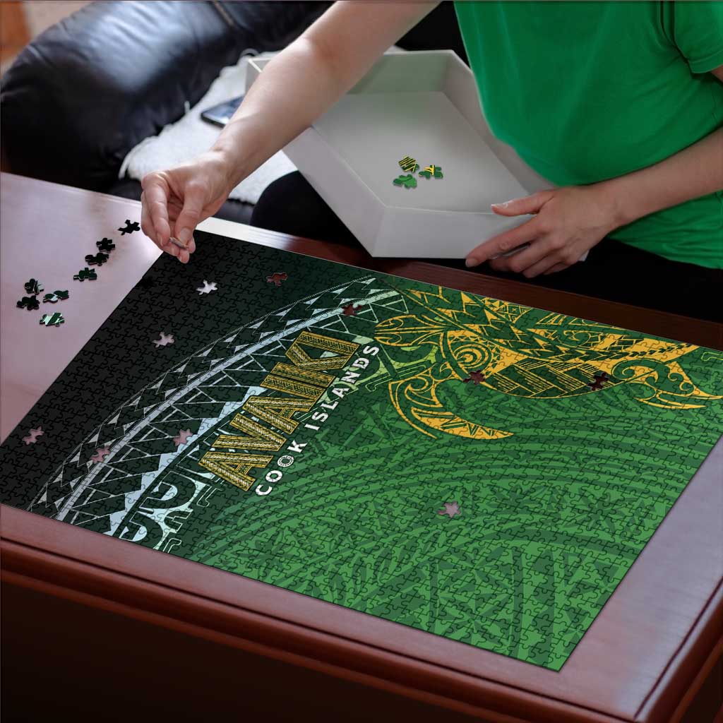 Cook Islands Rugby Kuki Avaiki Puzzle Tribal Turtle - Aussie Hoodie