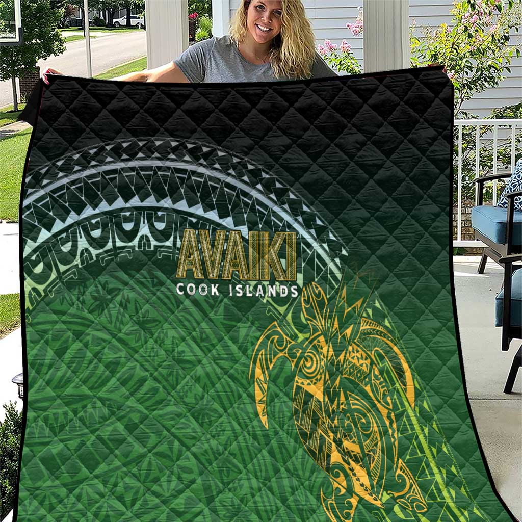 Cook Islands Rugby Kuki Avaiki Quilt Tribal Turtle - Aussie Hoodie