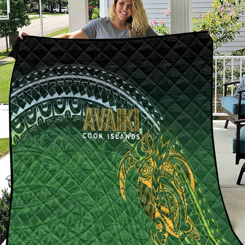 Cook Islands Rugby Kuki Avaiki Quilt Tribal Turtle - Aussie Hoodie