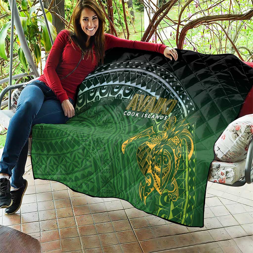 Cook Islands Rugby Kuki Avaiki Quilt Tribal Turtle - Aussie Hoodie
