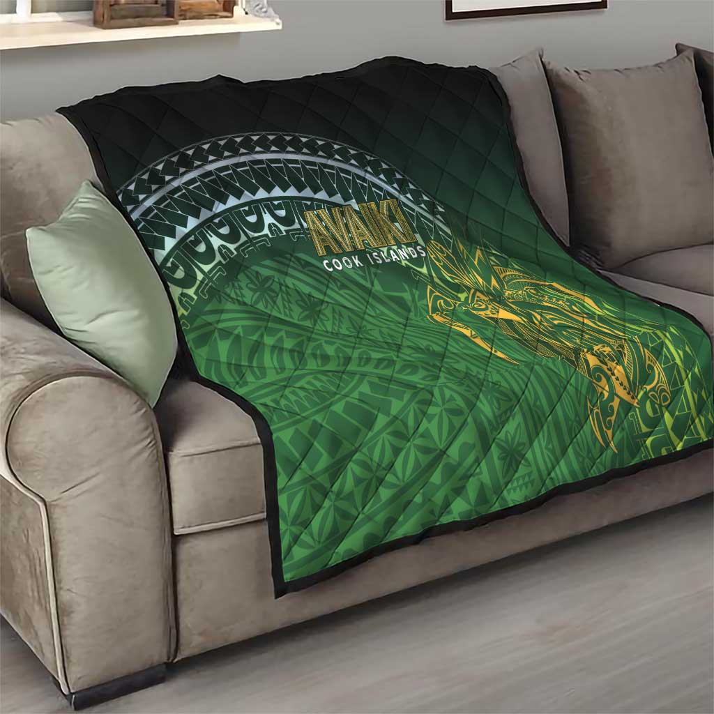 Cook Islands Rugby Kuki Avaiki Quilt Tribal Turtle - Aussie Hoodie