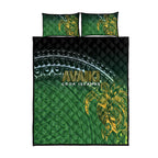 Cook Islands Rugby Kuki Avaiki Quilt Bed Set Tribal Turtle - Aussie Hoodie