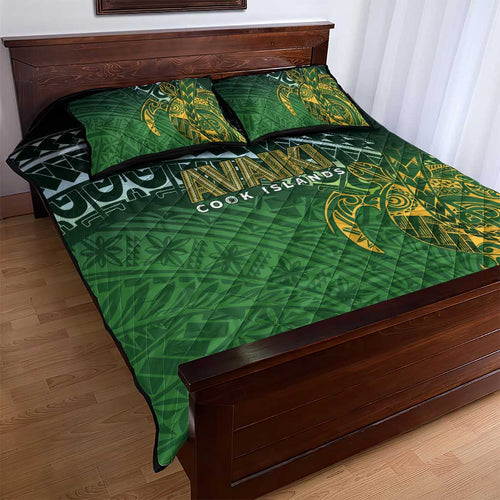 Cook Islands Rugby Kuki Avaiki Quilt Bed Set Tribal Turtle - Aussie Hoodie
