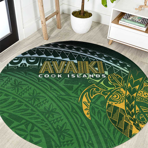 Cook Islands Rugby Kuki Avaiki Round Carpet Tribal Turtle - Aussie Hoodie