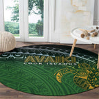 Cook Islands Rugby Kuki Avaiki Round Carpet Tribal Turtle - Aussie Hoodie